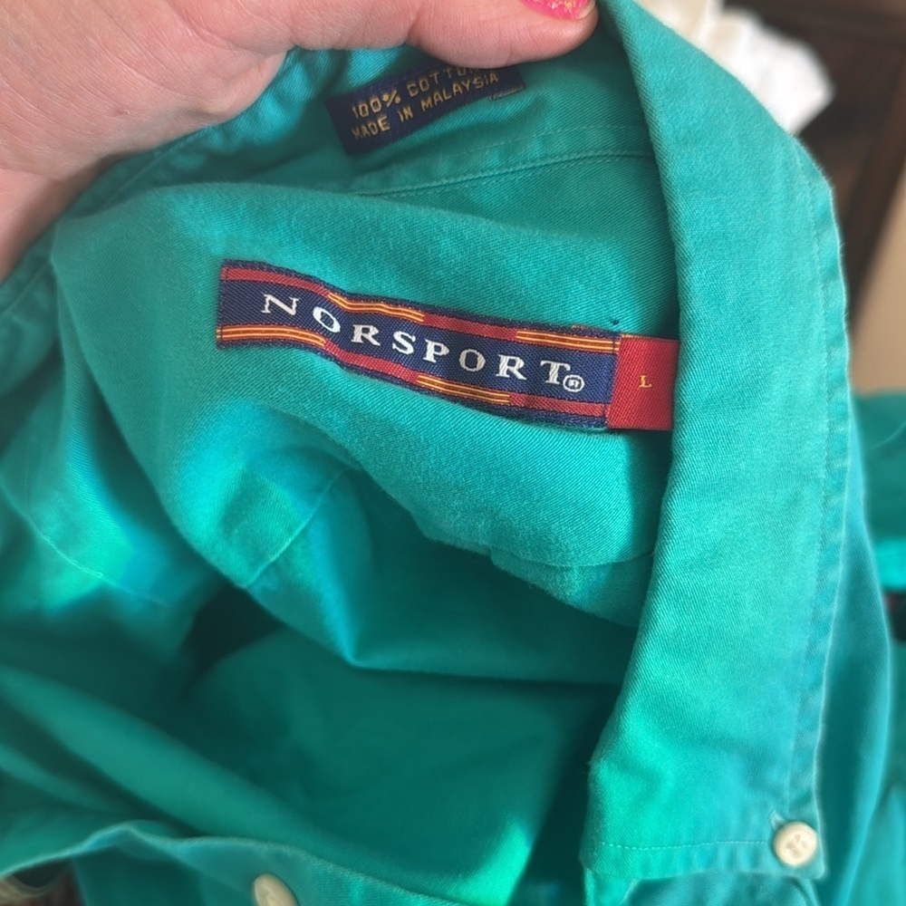 Nordstrom Blue Casual Button Down Shirt - Picture 2 of 4